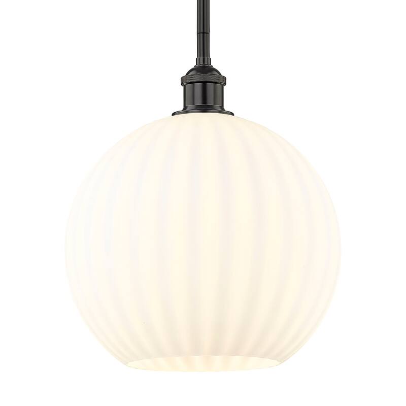 Innovations Lighting 616-1S 13 12 White Venetian Pendant White - Matte Black