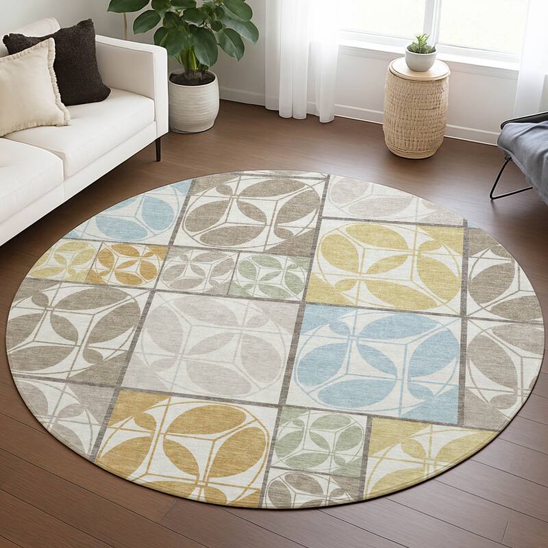 Machine Washable Indoor/ Outdoor Patch Lupton Chantille Rug