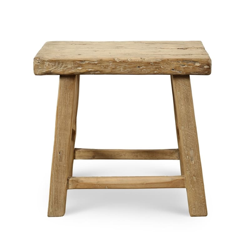 Approx. 22-26" Wide 14-16" Deep Vintage Accent Table with Unique Top Weathered Natural