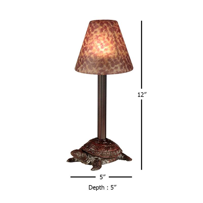 Springdale Lighting Amber Box Turtle Candle Holder,Golden Amber Finish