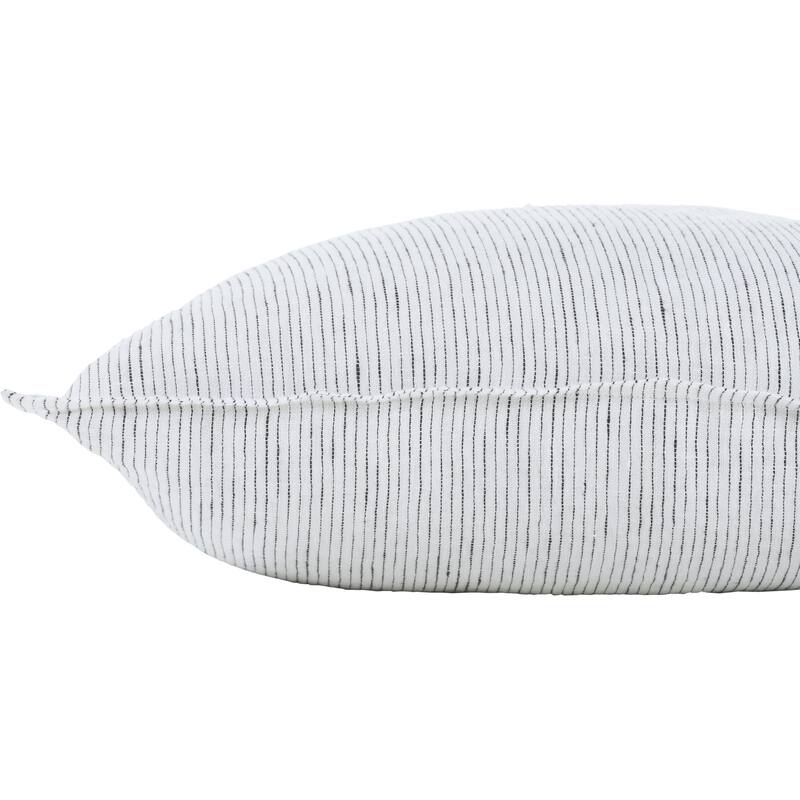 Herringbone Striped Square Throw Pillow - 20" - White and Black