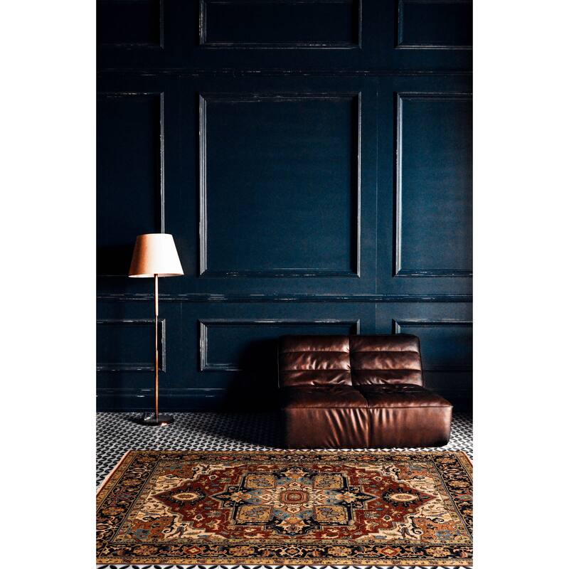ECARPETGALLERY Hand-knotted Jules Sultane Dark Copper Wool Rug - 7'11 x 10'0