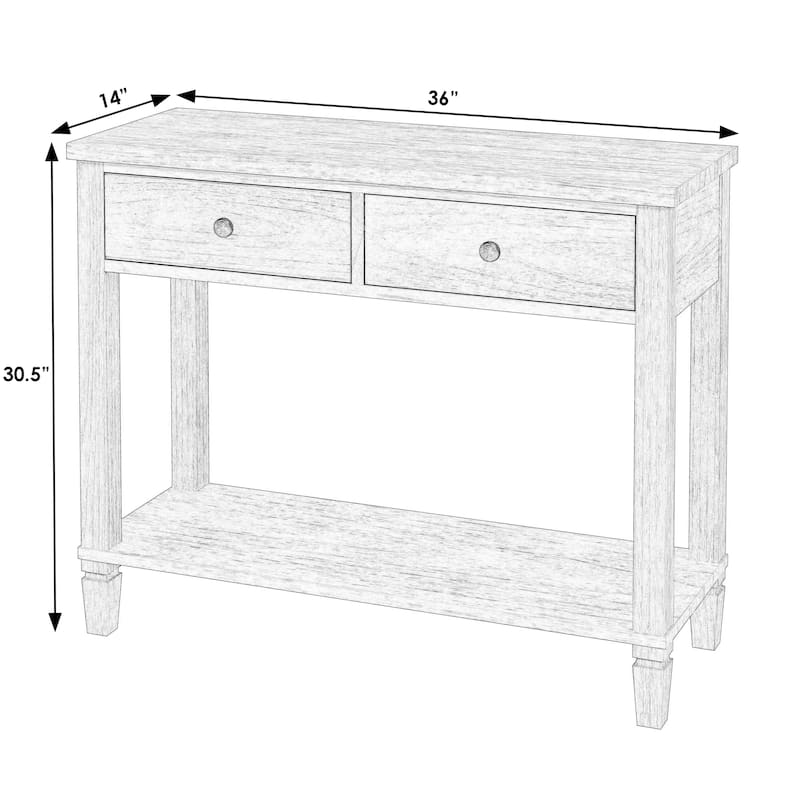 Flagstaff 2 Drawer 36" Wood Console Table