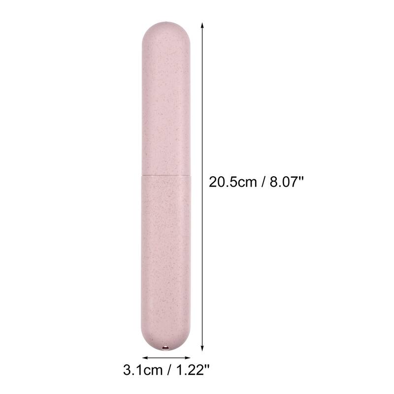 4pcs Toothbrush Holders Case Green Blue Beige Pink 8.07"x1.22"x0.83" - Green Blue Beige Pink