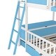 preview thumbnail 6 of 25, Full over Full Bunk Bed with Twin Size Trundle,Farmhouse Bed with Drawer and Storage Box,Housebed