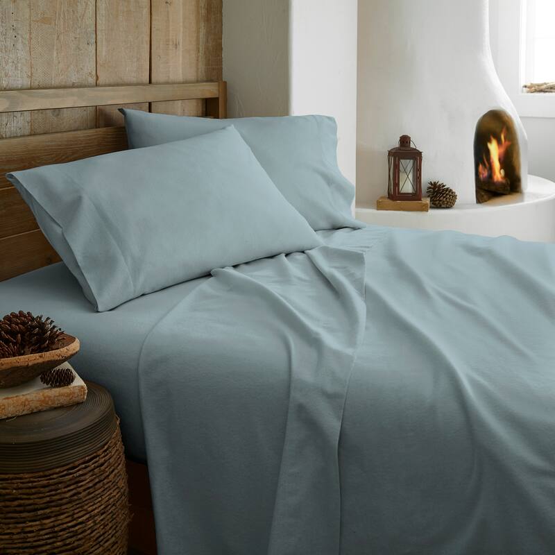 Organic Flannel Sheet Set - Shore - Twin XL