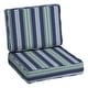 preview thumbnail 81 of 105, Arden Selections ProFoam Outdoor Deep Seat Cushion Set 42 L x 24 W x 6 H in - Sapphire Aurora Blue Stripe