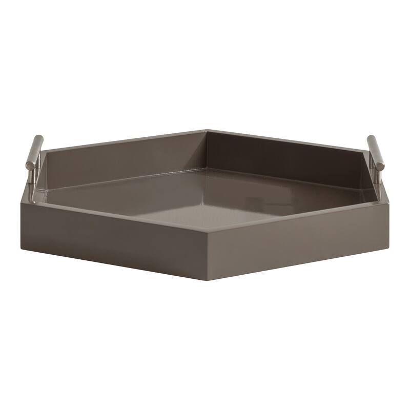 Kate and Laurel Lipton Hexagon Decorative Tray - 18x18