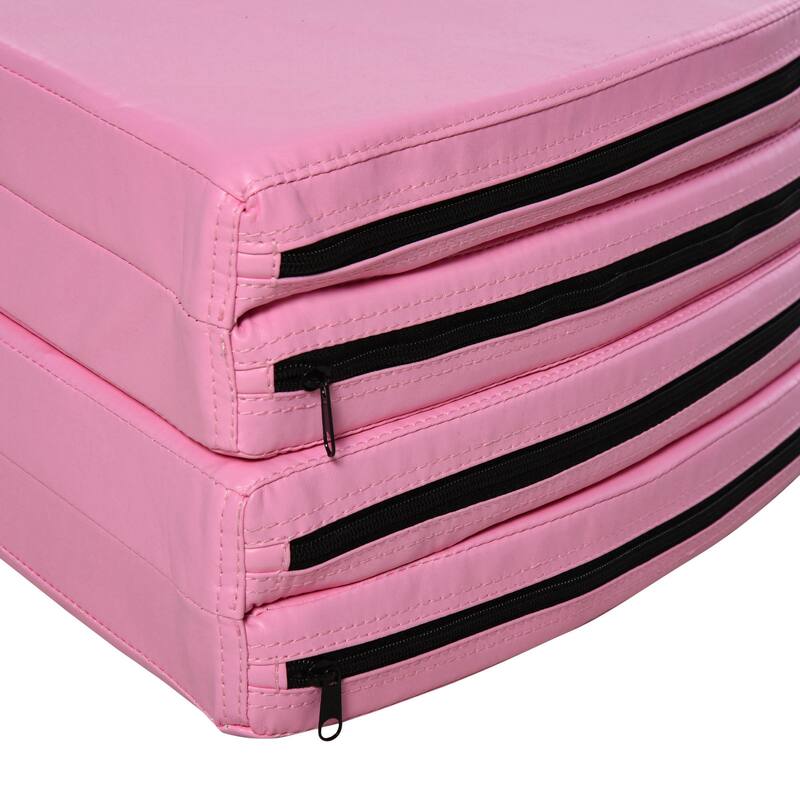 Soozier Pole Dance Mat Foldable Yoga Exercise Safety Dancing Cushion Crash Padding - Pink