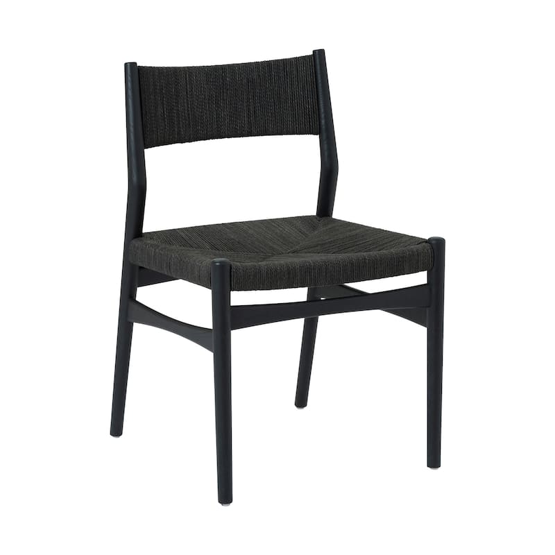 HomeRoots Five Piece Oak Round Dining Set with Four Chairs