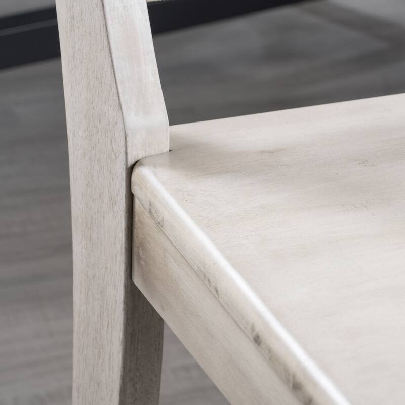 Acacia Wood Dining Chairs Set of 2, Side Chair with X-Shaped Backrest