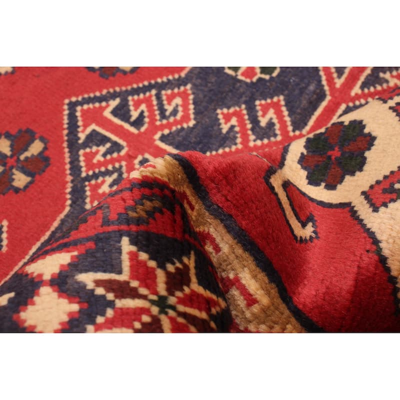 ECARPETGALLERY Hand-knotted Kargahi Red Wool Rug - 2'10 x 9'10