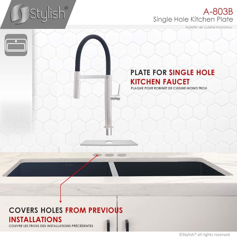 STYLISH Single Hole Kitchen Faucet Plate