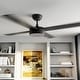 preview thumbnail 1 of 9, Moasis 48-inch 4 Blades Ceiling Fan with LED Lights and Remote Control Black