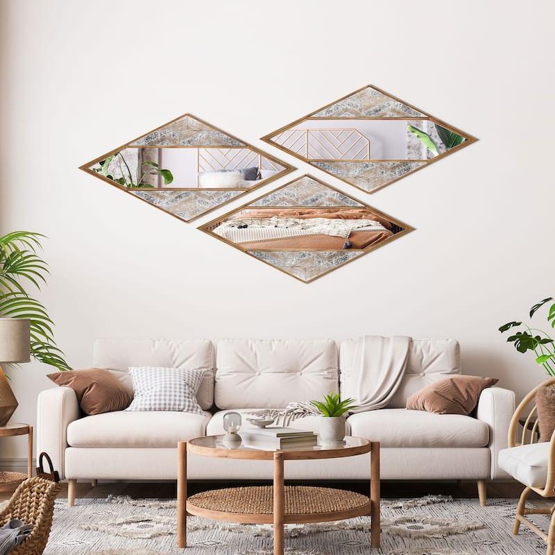 Selles Metal Framed Mirror - Antique White/Antique Brown/Bronze - A/N