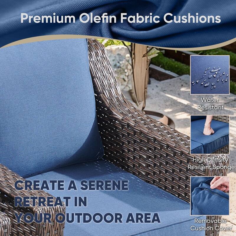 Outdoor Fire Table with Patio Funiture Set