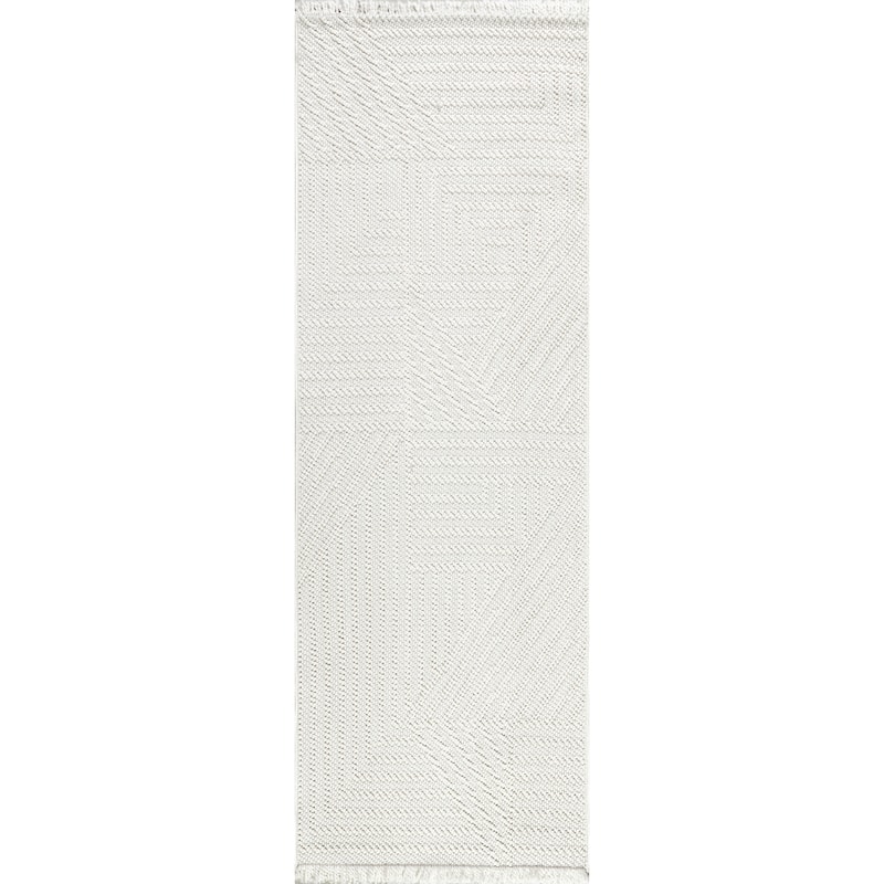 Nuloom Makena Modern Geometric High-Low Area Rug