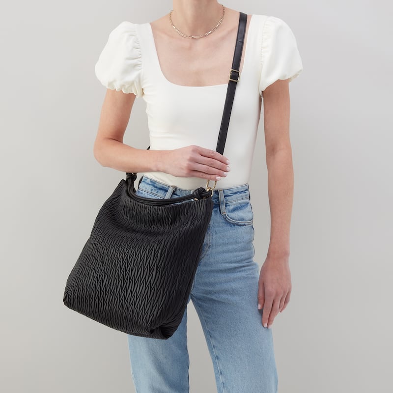 HOBO Lindley Slouchy Leather Hobo Bag - Black