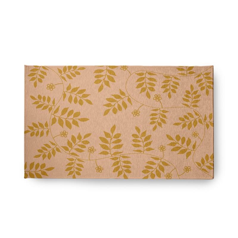 Fern Fronds Rug - Sunny Mustard - 18" x 30"