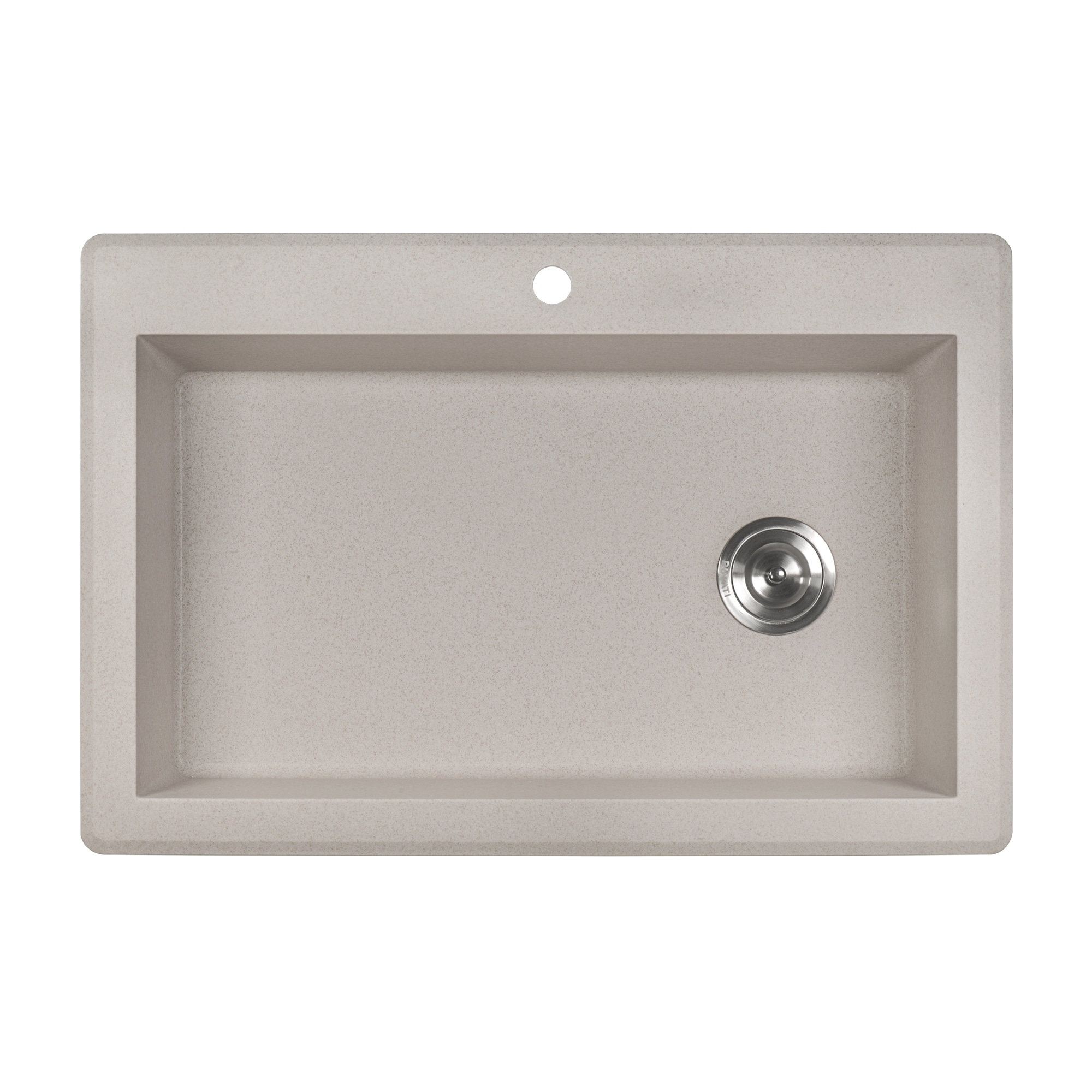 Ruvati 33 x 22 inch epiGranite Drop-in Topmount Granite Composite Quartz Single Bowl Kitchen Sink - Caribbean Sand - RVG1033CS