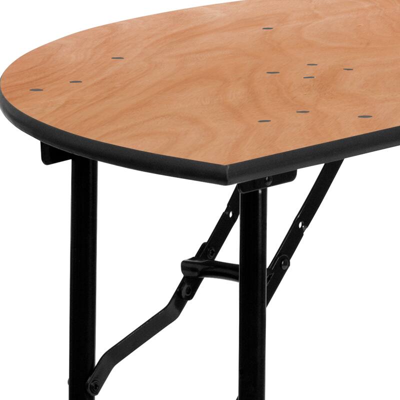 48-inch Half-Round Wood Folding Banquet Table