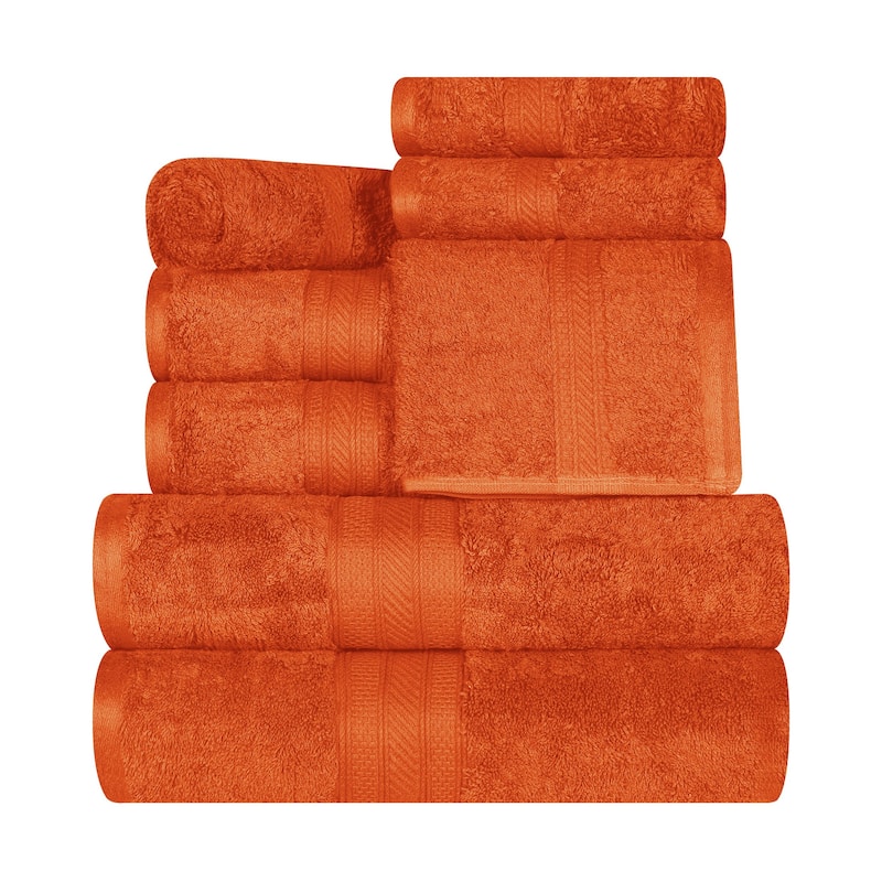 Superior Long Staple Cotton Ultra-Plush Solid 8-Piece Towel Set