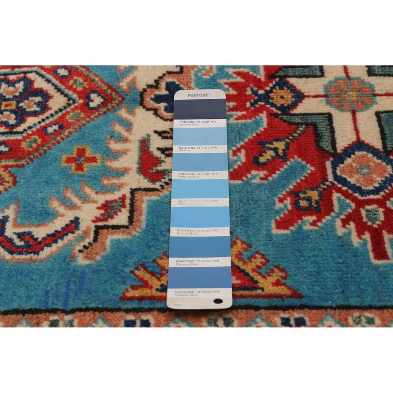 ECARPETGALLERY Hand-knotted Uzbek Ghazni Blue Wool Rug - 2'8 x 9'8