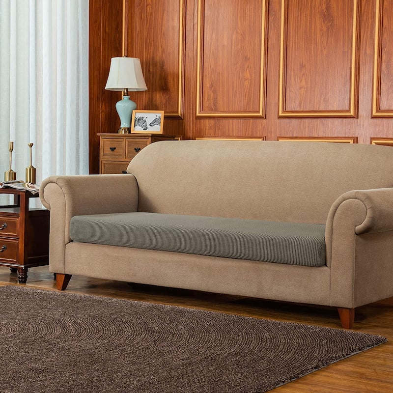 Subrtex Stretch Loveseat Cushion Cover Textured Grid Furniture Covers