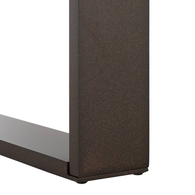 SAFAVIEH Outdoor Living Fash Aluminum Sled Leg Dining Table - 71"W x 34"D x 29"H