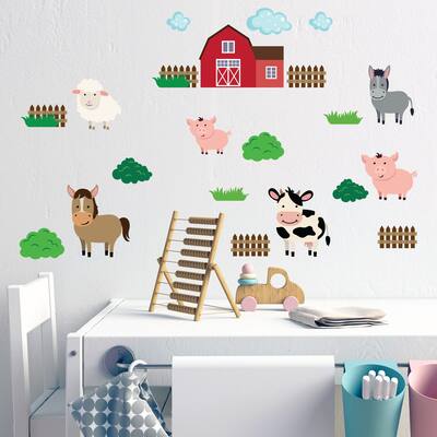Walplus Farm Animals Children Wall Sticker Nursery Decor Decal DIY Art