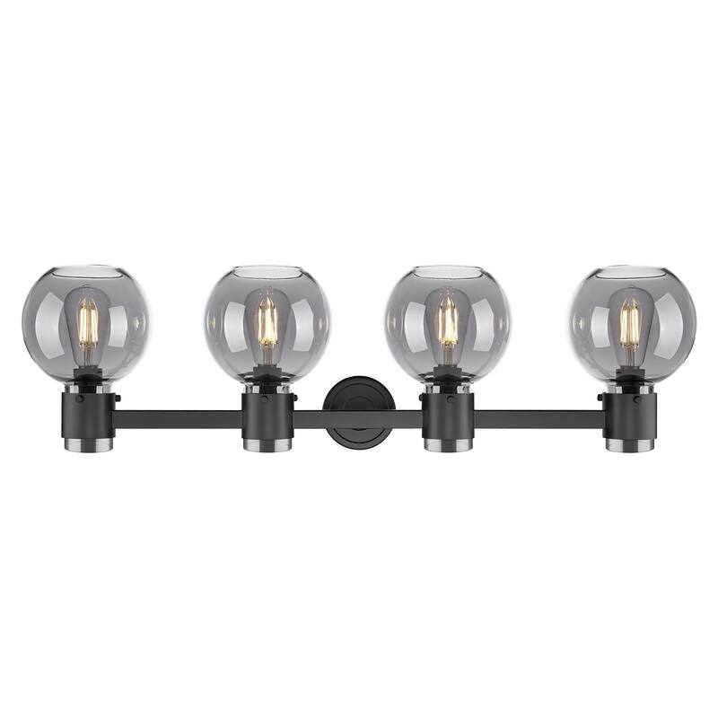 Innovations Lighting Downtown Urban - Lawton Sphere - 4 Light 34" Wall-Mounted Bath Vanity Light