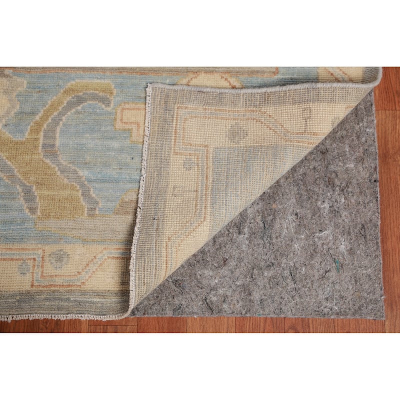 Hand Knotted Oriental 100% Wool Carpet Transitional All-Over Greys & Charcoal Oushak Area Rug - 12' 0'' X 8' 10''