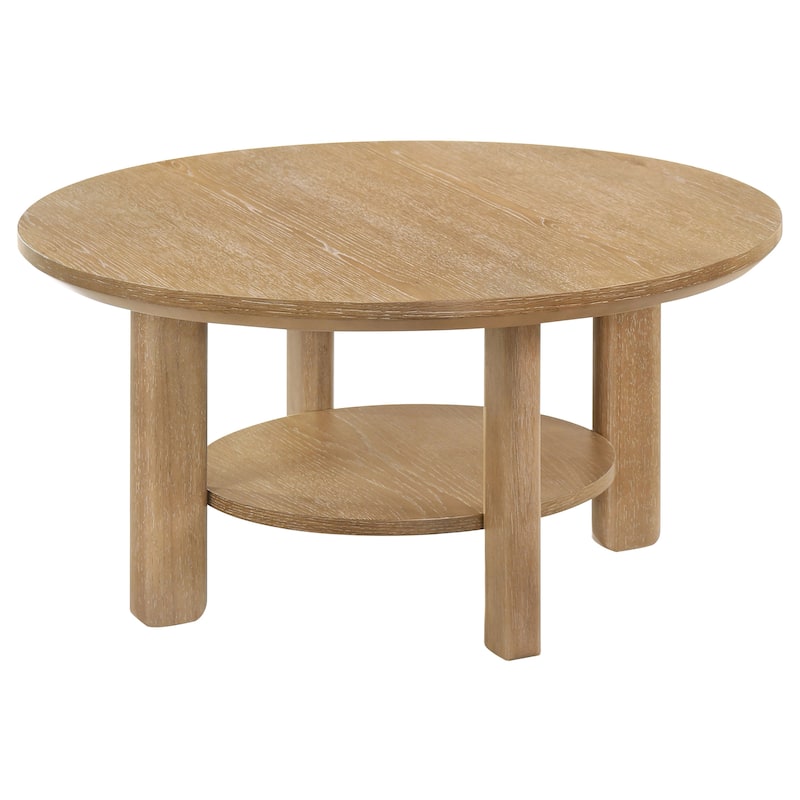 Ottowa 35-inch Round Wood Cocktail Coffee Table