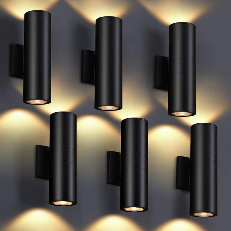 IP65 Integrated LED Cylinder Up-Down Wall Light, 12W Modern Outdoor Porch Light