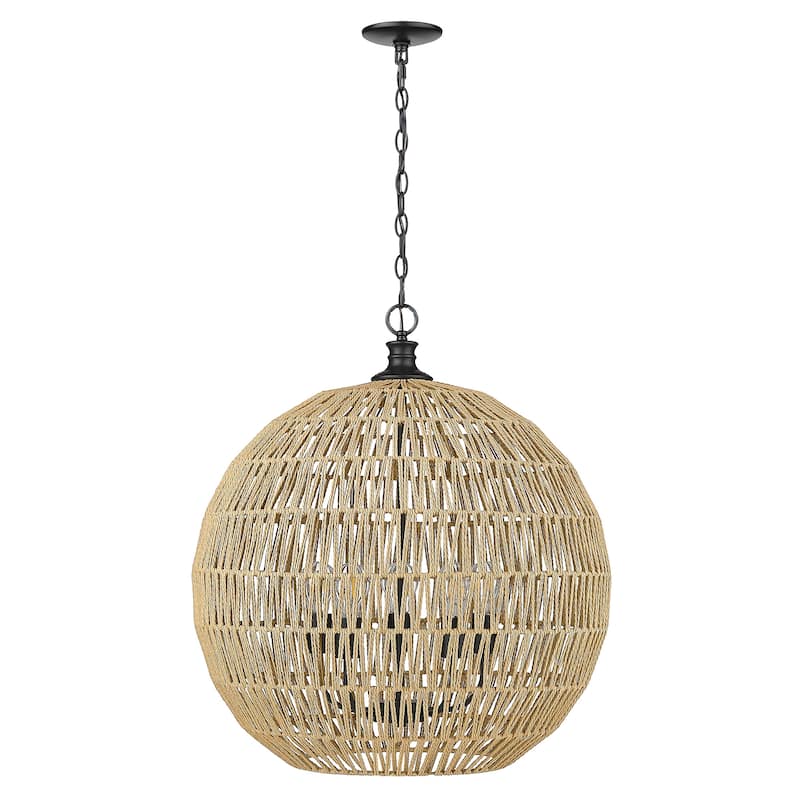 Golden Lighting Florence 5-light Pendant in Matte Black