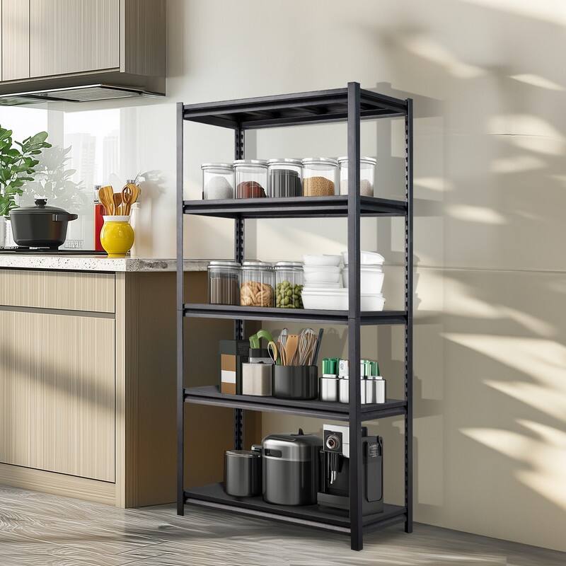 72" H 5-Tier Adjustable Garage Shelves Heavy Duty Storage Unit