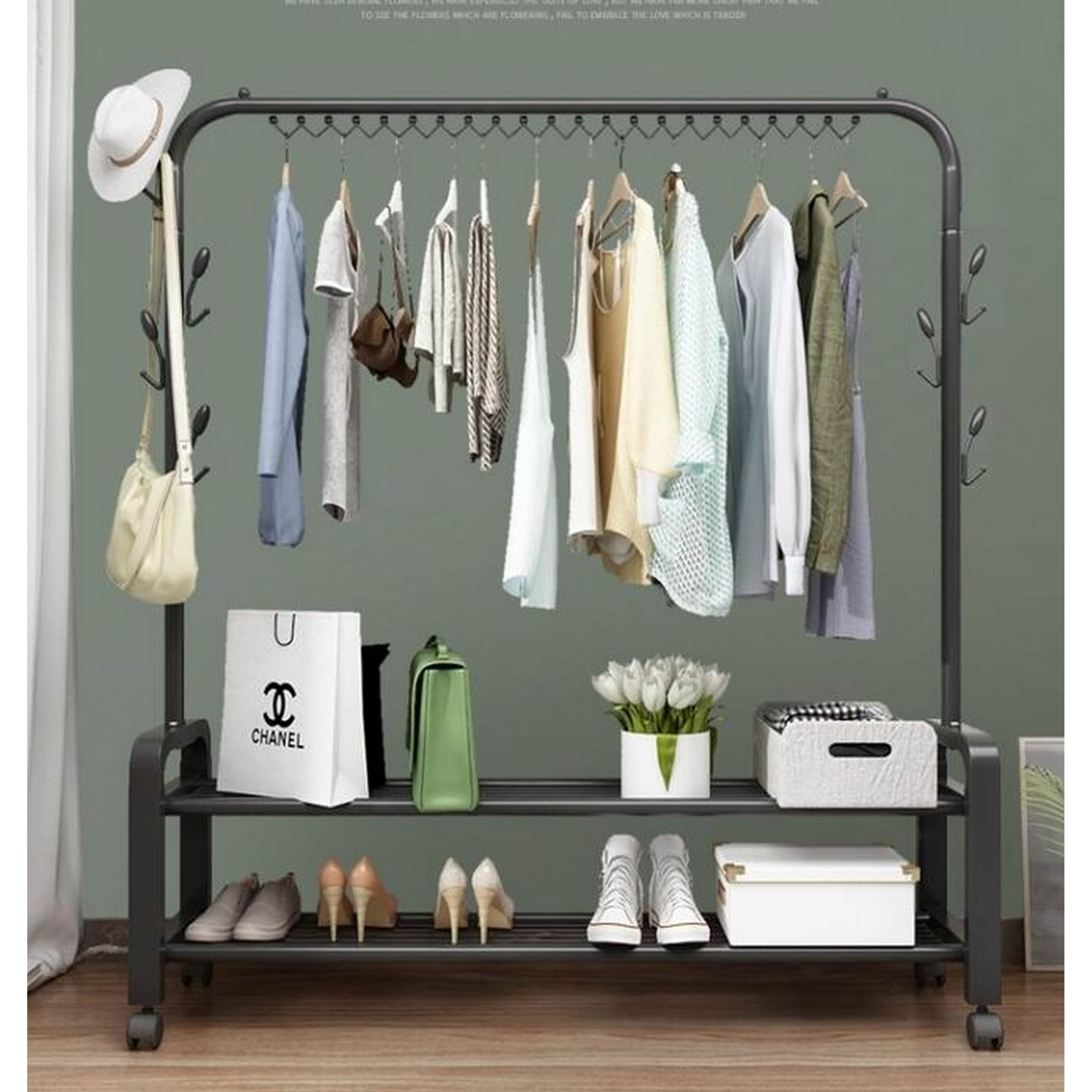 Shop Fancyhome Garment Rack Heavy Duty Portable Clothes Hanger