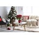 preview thumbnail 3 of 2, Dancing Santas Accent Pillow