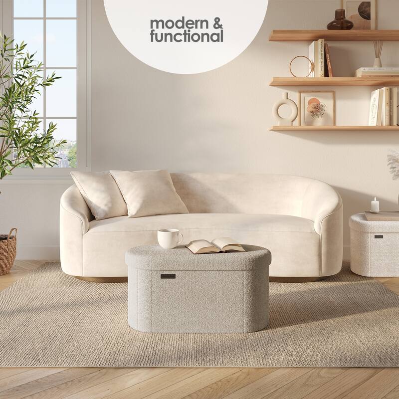 Emperyan Storage Bench for Living Room, Small Ottoman Foot Rest