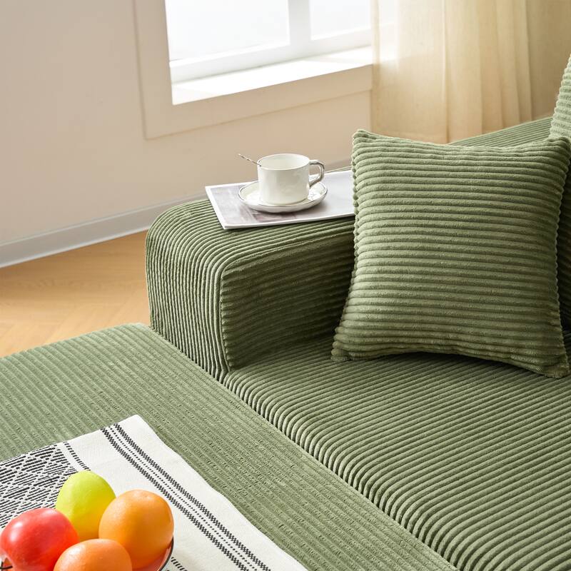 GDFStudio - 6-Piece Modular U-Shaped 128" Sectional Sofa with Chaise Lounge