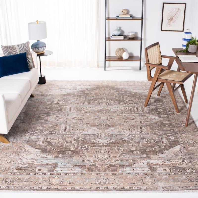 SAFAVIEH Vintage Persian Gertrude Oriental Medallion Rug - 9' x 12' - Brown/Beige