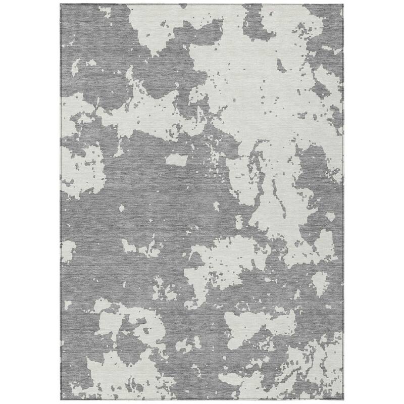 HomeRoots Abstract Transitional Rectangle Outdoor Rug