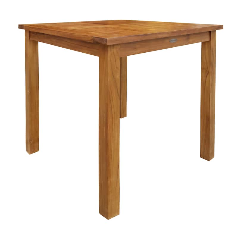 Chic Teak Seville Outdoor Teak Wood Patio Counter Height Bistro Table - 27 inch (table only)