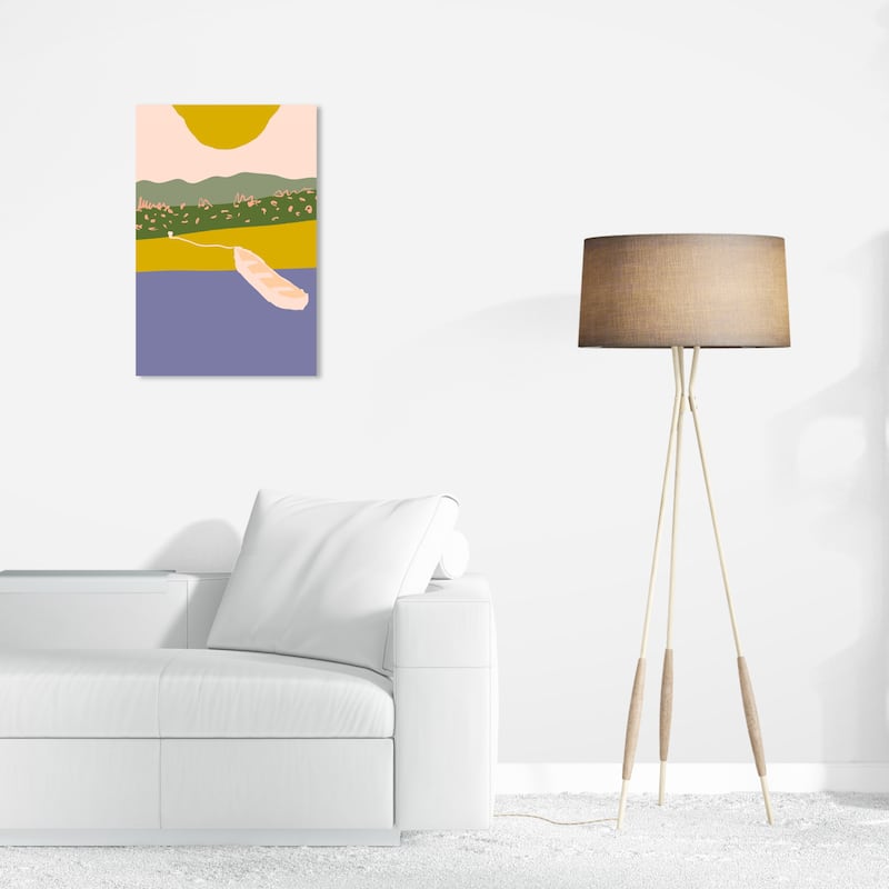 Wynwood Studio Canvas Transportation The Boat Yellow and Mustard Modern & Contemporary Wall Art Canvas Print - 24 x 16