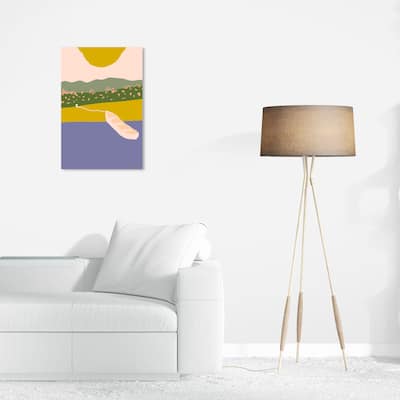 Wynwood Studio Canvas Transportation The Boat Yellow and Mustard Modern & Contemporary Wall Art Canvas Print