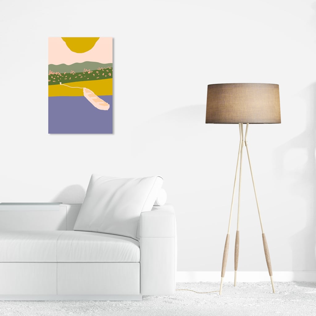 Wynwood Studio Canvas Transportation The Boat Yellow and Mustard Modern & Contemporary Wall Art Canvas Print