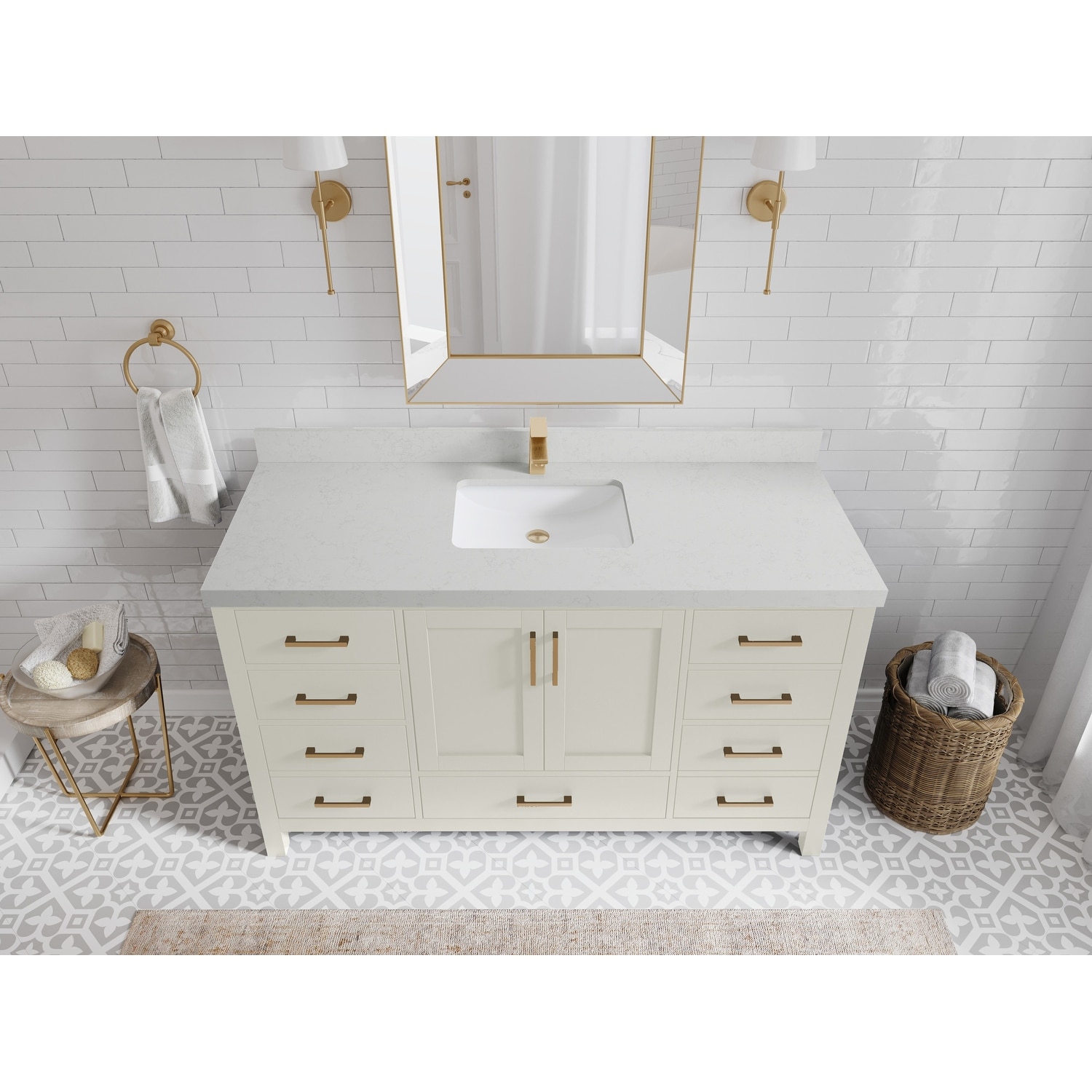 Willow Collections 60 in. W x 22 in. D Malibu Single Sink Bathroom Vanity with Countertop