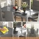 preview thumbnail 9 of 22, Grondin Modern Style 7-Piece Dining Room Table Set with Tempered Glass Tabletop and 6 PU Leather Upholstered Chairs