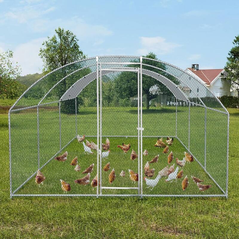 Outdoor Metal Large Poultry Coop for Chicken Rabbits Small animals