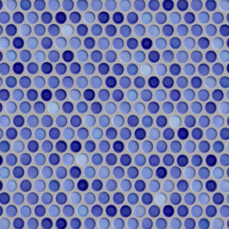 Merola Tile Hudson Penny Round Niagara 11-7/8" x 12-5/8" Porcelain Mosaic Floor and Wall Tile